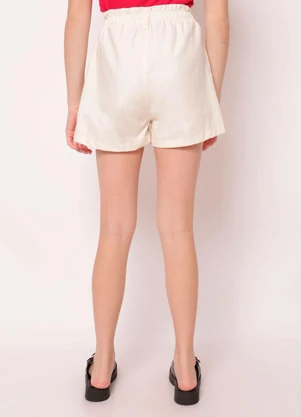 Torra - Short Juvenil Sarja Curto Paper Bag Off White - TORRA