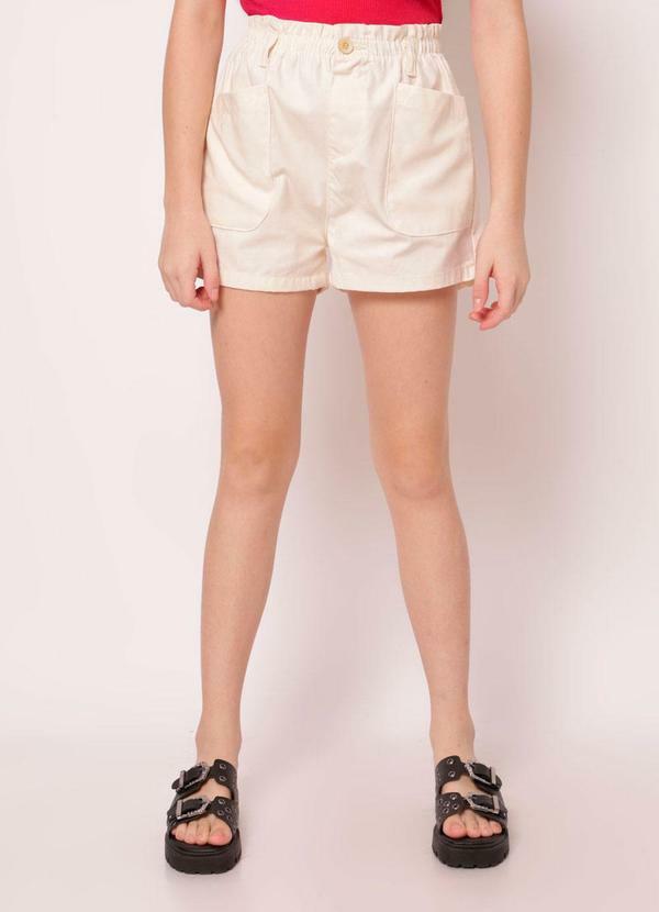 Torra - Short Juvenil Sarja Curto Paper Bag Off White