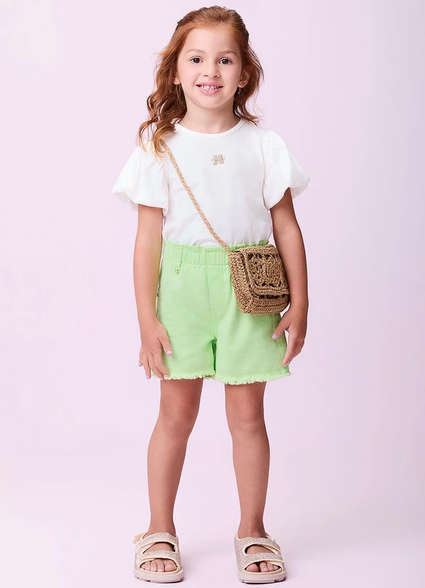 Momi - Short Lima com Barra Desfiada Verde 3