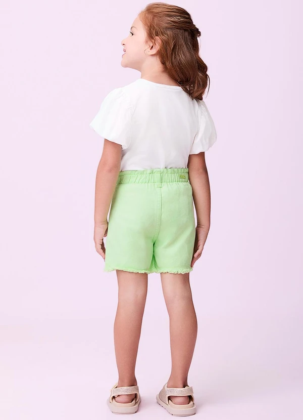 Momi - Short Lima com Barra Desfiada Verde 4
