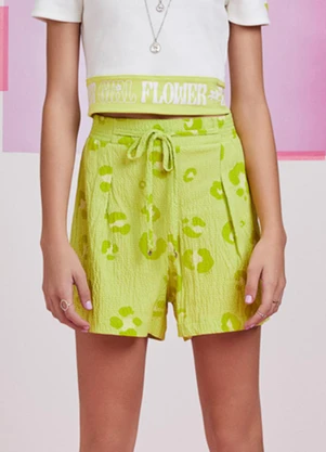 I Am - Short Lima de Leopardo Verde Limão - I AM