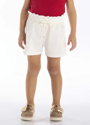 Pulla Bulla - Short Malha Gorgurão Bege - PULLA BULLA