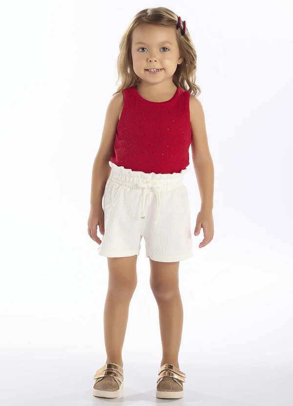 Pulla Bulla - Short Malha Gorgurão Bege 2