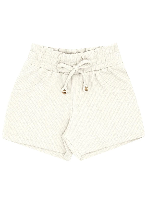 Pulla Bulla - Short Malha Gorgurão Bege 3