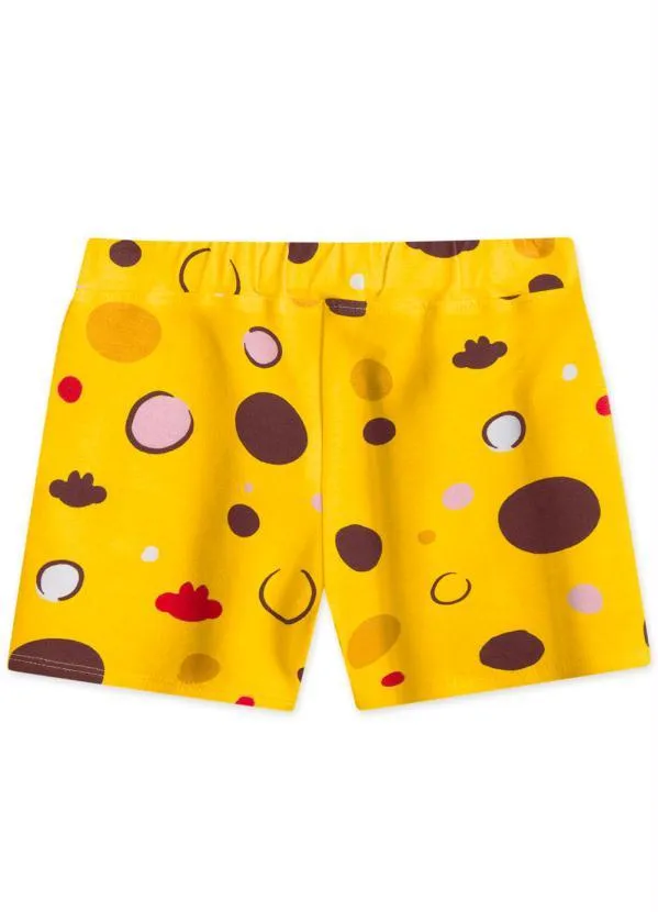 Lilica Ripilica - Short Malha Menina Amarelo 2