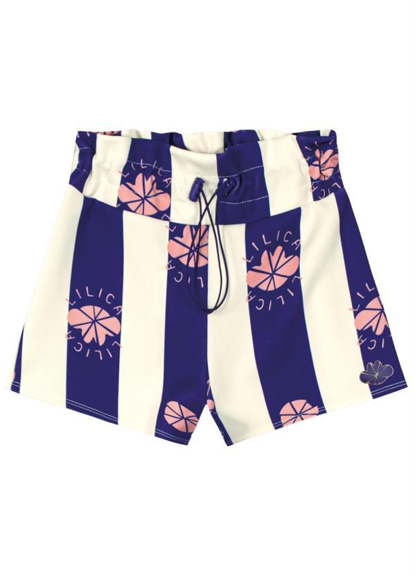 Lilica Ripilica - Short Malha Menina Azul