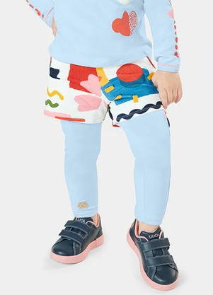 Lilica Ripilica - Short Malha Menina Branco - LILICA RIPILICA