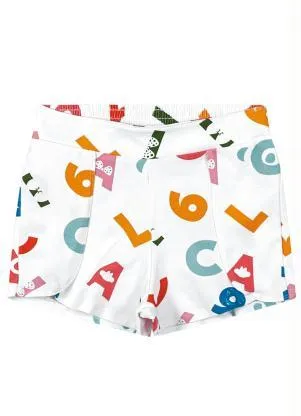 Lilica Ripilica - Short Malha Menina Branco - LILICA RIPILICA