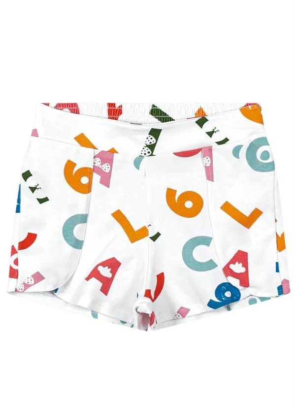 Lilica Ripilica - Short Malha Menina Branco