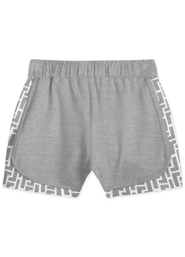 Lilica Ripilica - Short Malha Menina Cinza 2