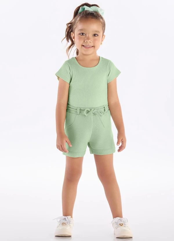 Pulla Bulla - Short Meletom Linho Verde 2