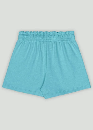 Short Menina em Molecotton com Bolsos Up Baby Azul - UP BABY