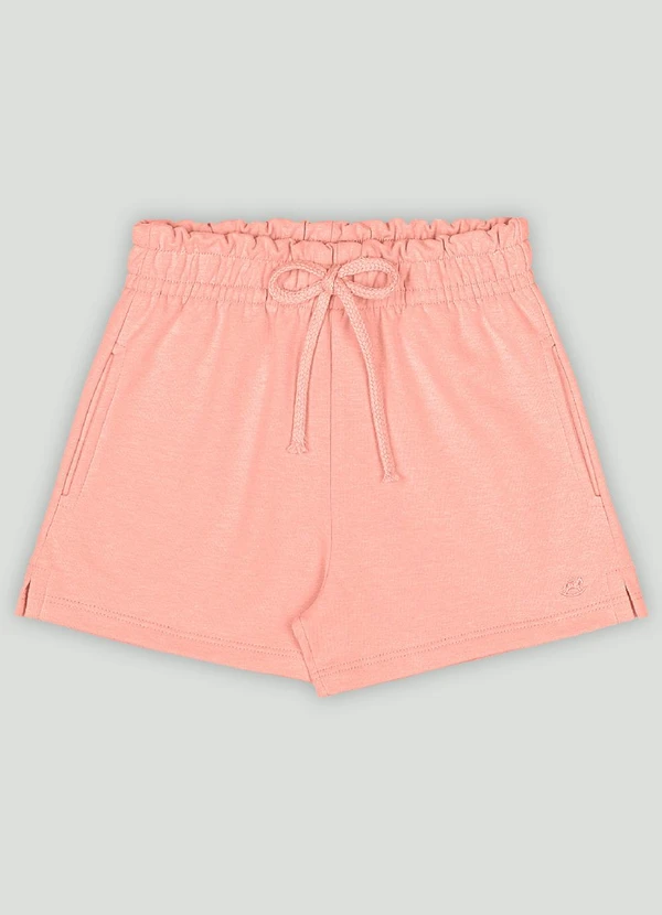 Up Baby - Short Menina em Molecotton com Bolsos Rosa
