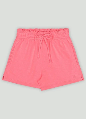 Short Menina em Molecotton com Bolsos Up Baby Rosa - UP BABY