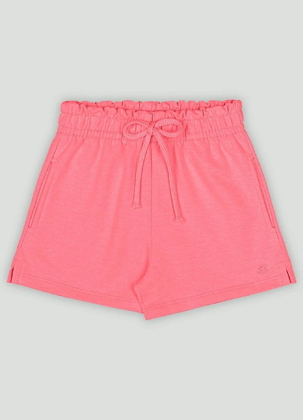 Up Baby - Short Menina em Molecotton com Bolsos Up Baby Rosa
