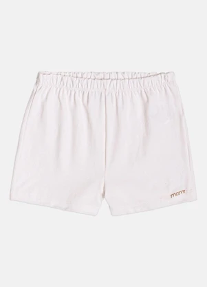 Momi - Short Menina Infantil Off White Básico - MOMI