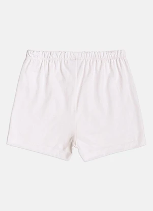Momi - Short Menina Infantil Off White Básico - MOMI