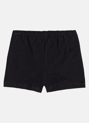 Momi - Short Menina Infantil Preto Básico - MOMI