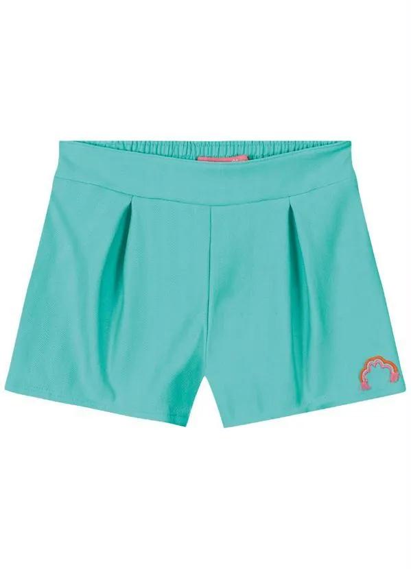 Lilica Ripilica - Short Moletinho Menina Azul