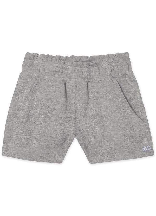 Lilica Ripilica - Short Moletom Bebê Menina com Aroma Cinza