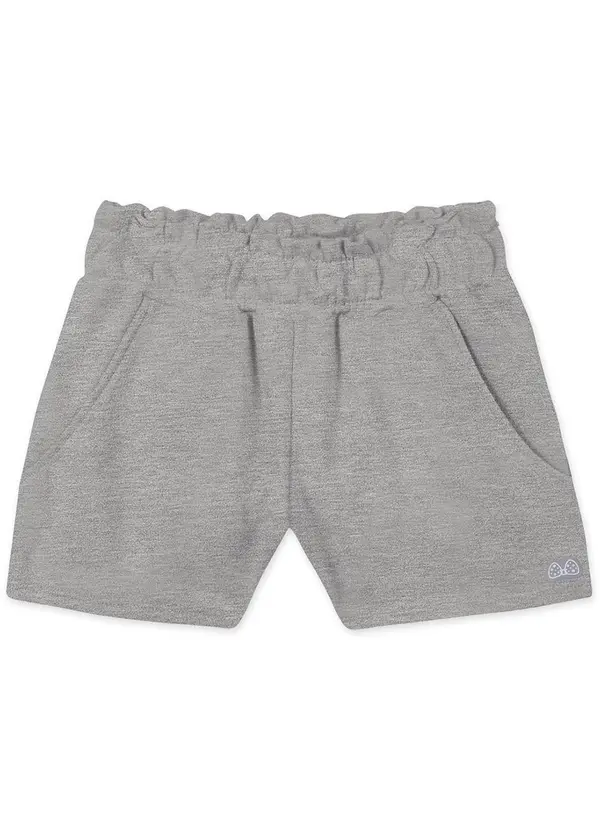 Lilica Ripilica - Short Moletom Bebê Menina com Aroma Cinza