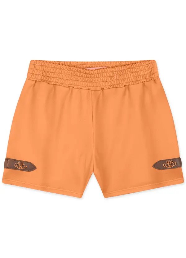 Lilica Ripilica - Short Moletom Menina Infantil Laranja