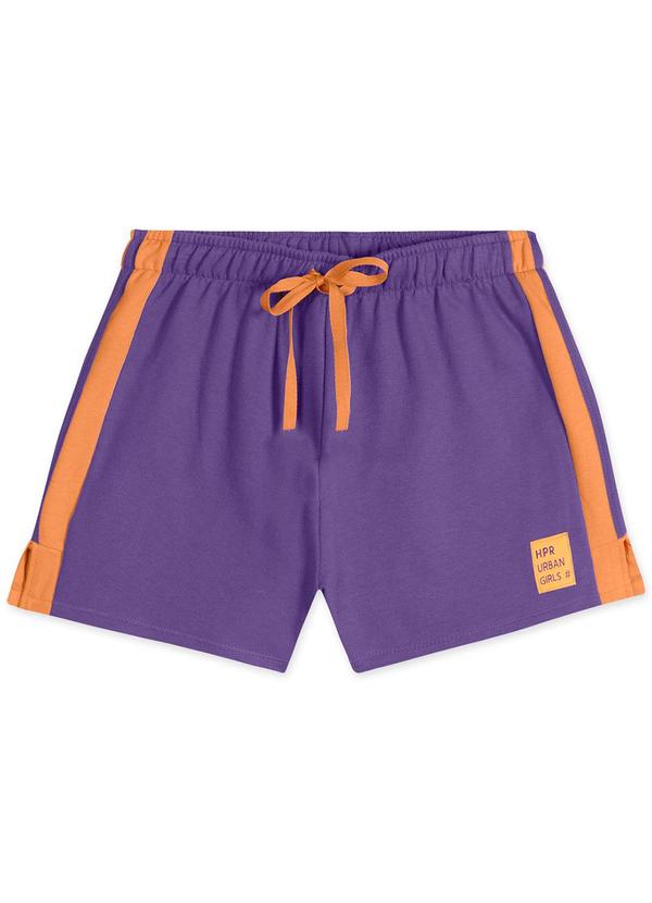 Hapier - Short Moletom Juvenil Menina Roxo