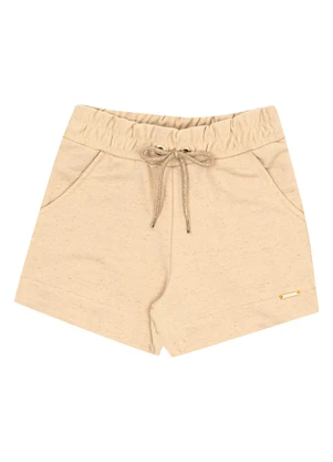 Pulla Bulla - Short Moletom Linho Marrom - PULLA BULLA