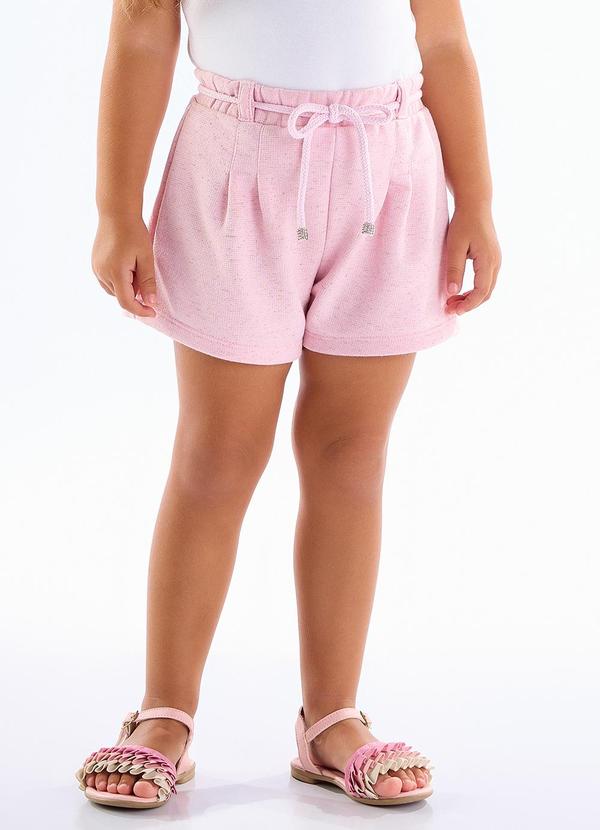Pulla Bulla - Short Moletom Linho Rosa
