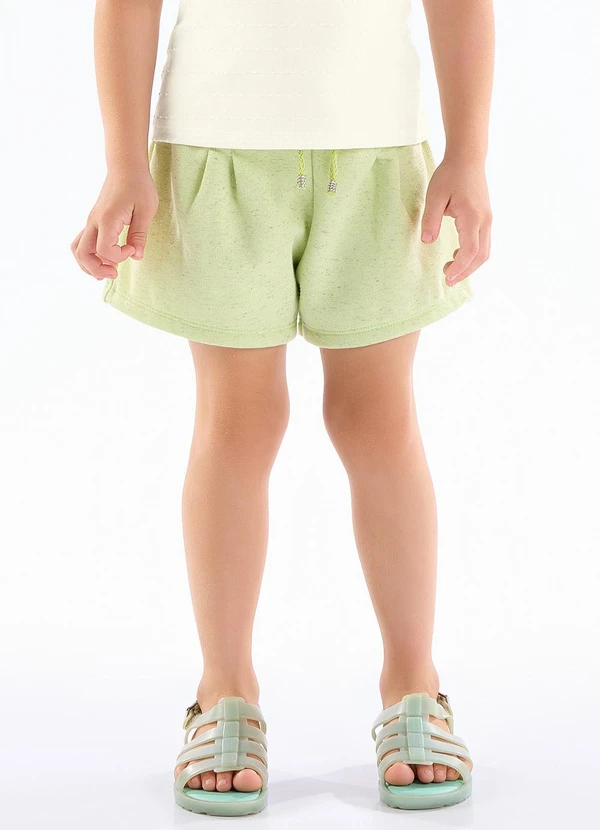 Pulla Bulla - Short Moletom Linho Verde