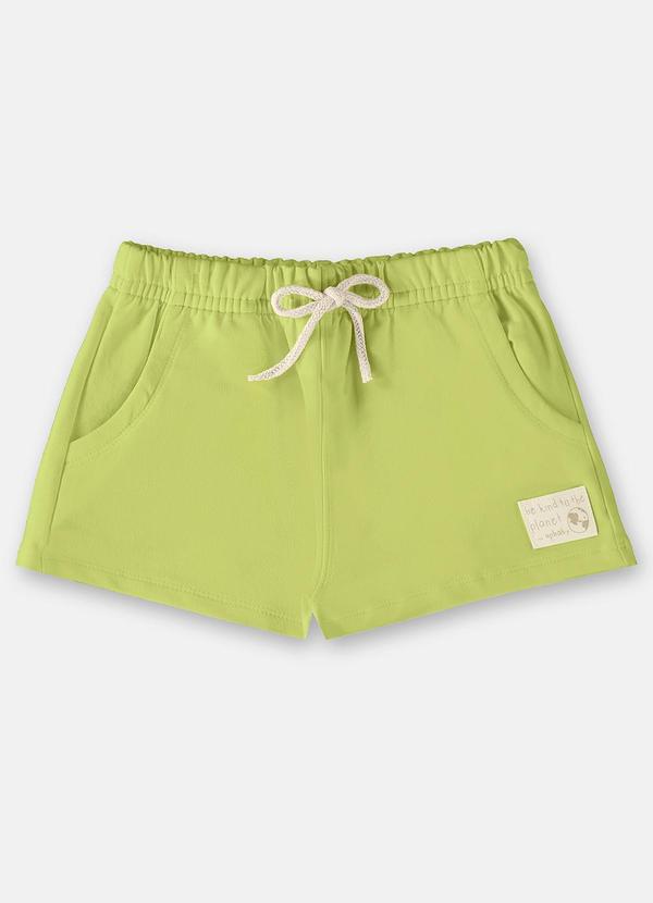 Up Baby - Short Nature Infantil Feminino Verde