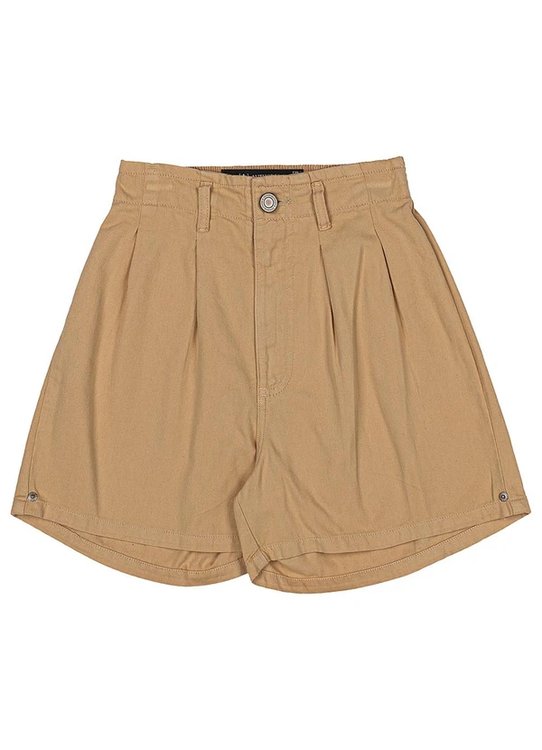 Short Nude com Pregas Bege - TexBrands