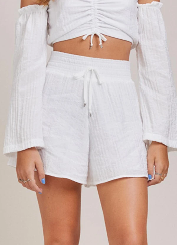 I Am - Short Off com Elástico Off White
