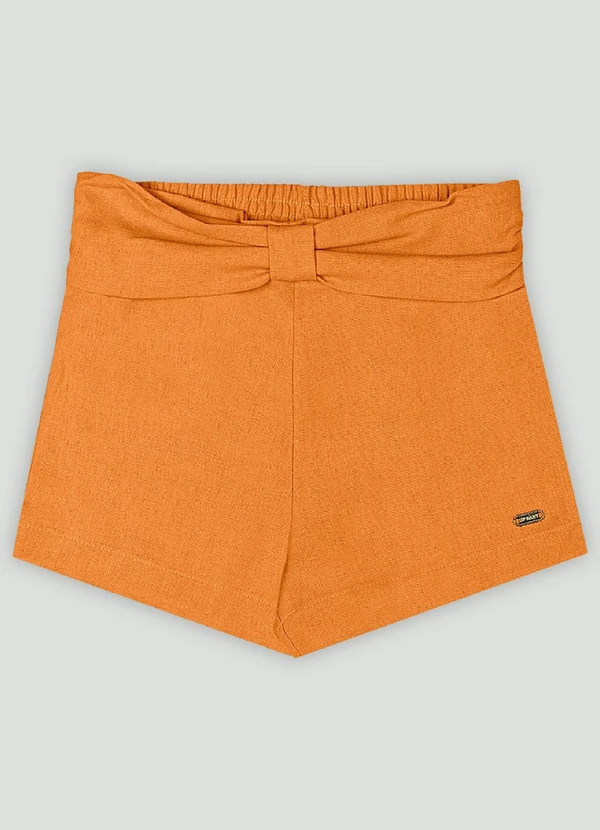 Up Baby - Short para Menina em Linho Up Baby Amarelo