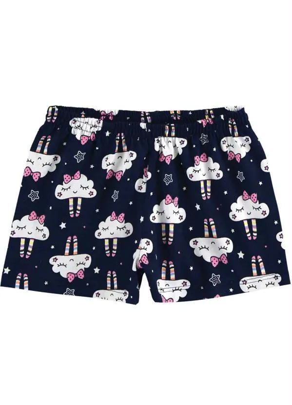 Kyly - Short Pijama Infantil MeninaMarinho