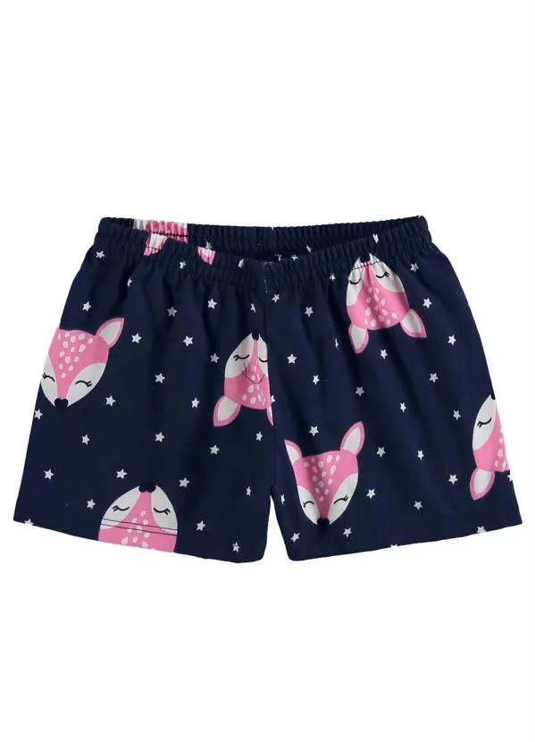 Kyly - Short Pijama Infantil MeninaMarinho