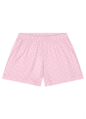 Kyly - Short Pijama Infantil Menina Bolinhas Rosa - KYLY