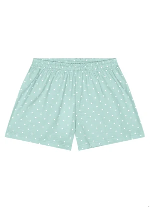 Kyly - Short Pijama Infantil Menina Bolinhas Verde - KYLY