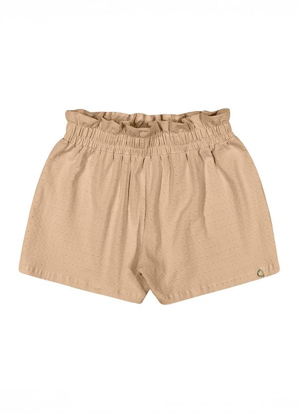 Alenice - Short Poá Delicado Menina Marrom