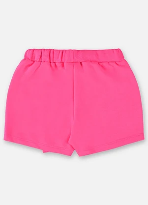 Up Baby - Short-Saia Básico em Moletom Rosa - UP BABY