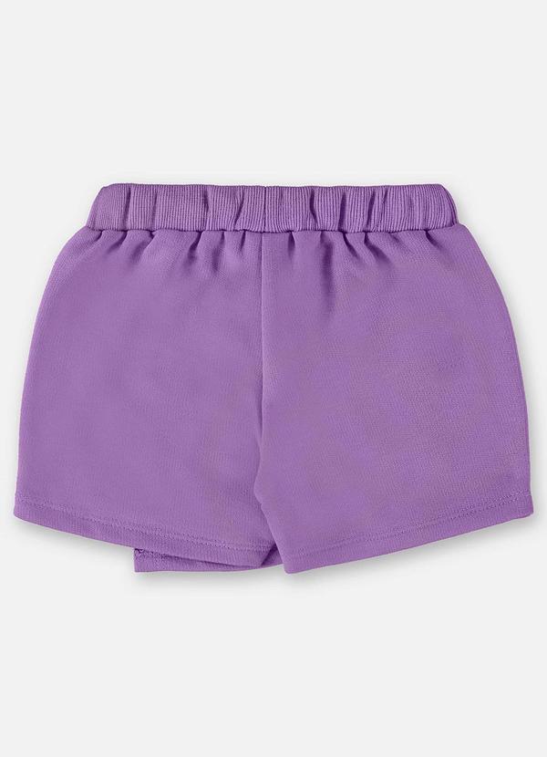 Up Baby - Short-Saia Básico em Moletom Roxo 2