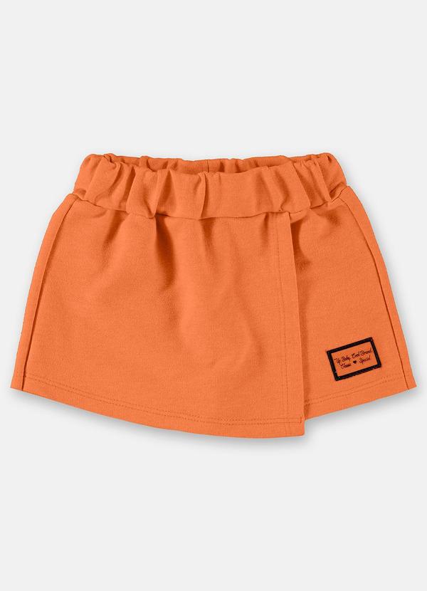 Up Baby - Short Saia Básico Infantil Moletom Laranja