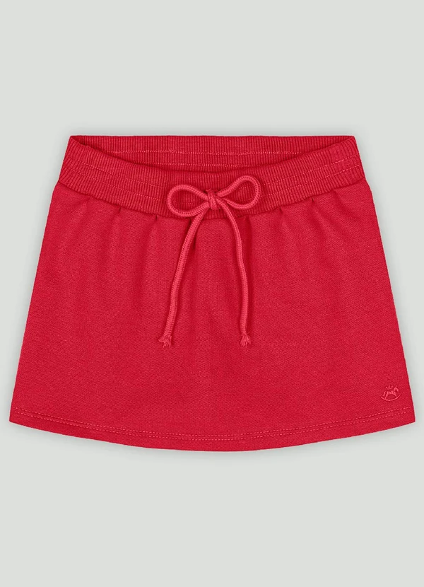 Up Baby - Short-Saia com Cós Elástico Up Baby Vermelho