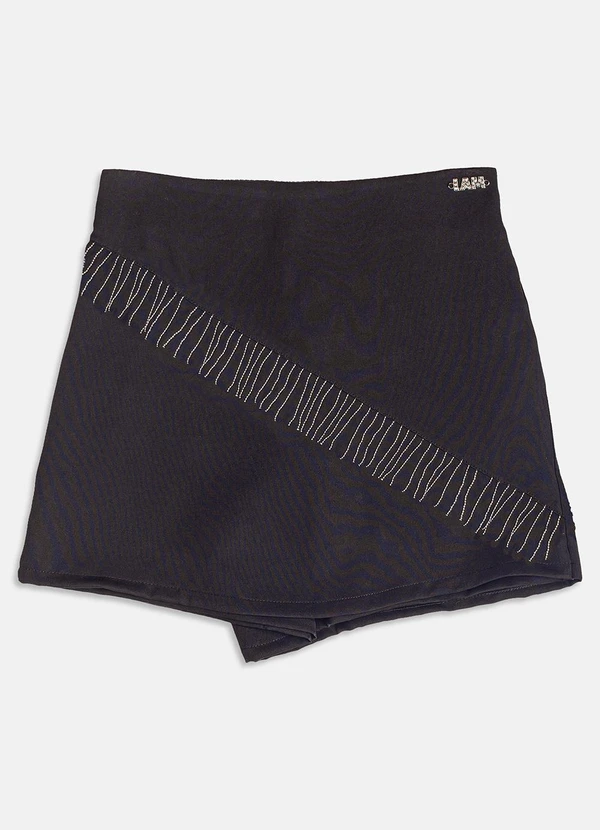 I Am - Short Saia com Franjas de Strass Preto 5