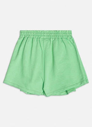 Momi - Short Saia com Pregas Verde - MOMI