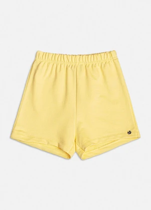 Bimbi - Short Saia de Moletom Amarelo Manteiga Amarelo - BIMBI