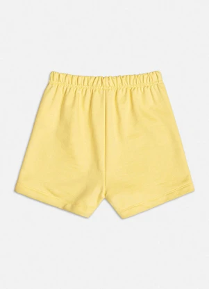 Bimbi - Short Saia de Moletom Amarelo Manteiga Amarelo - BIMBI