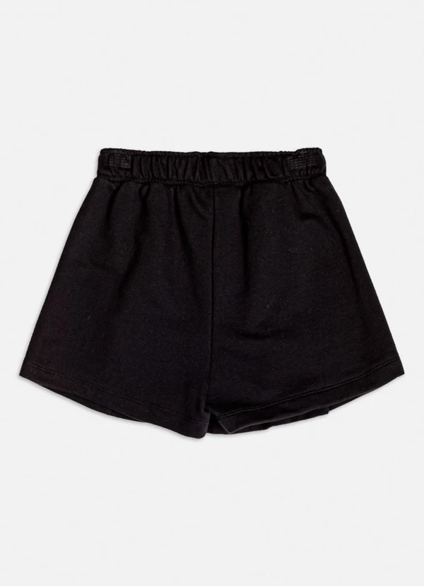 Momi - Short Saia de Moletom com Strass Preto 2