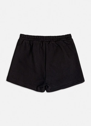 Bimbi - Short Saia de Moletom Preto Preto - BIMBI