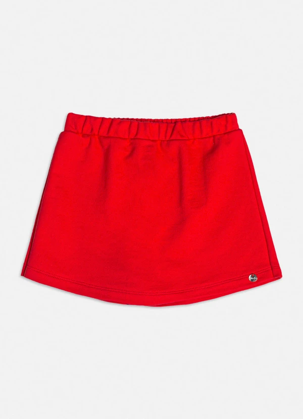 Bimbi - Short Saia de Moletom Vermelho Vermelho